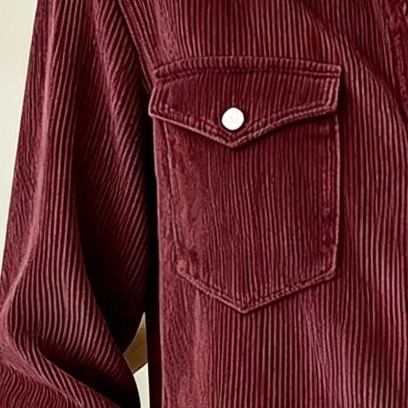 Luoceta | Chemise décontractée à rayures avec poches poitrine