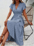 Elara | Robe portefeuille fluide et évasée