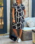 Ailech | Robe à manches courtes élégante pour le quotidien et les vacances