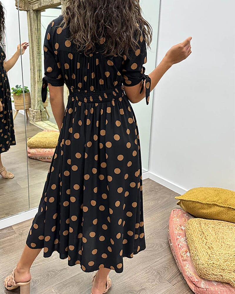 Bellamy - Robe à décolleté en V avec pois
