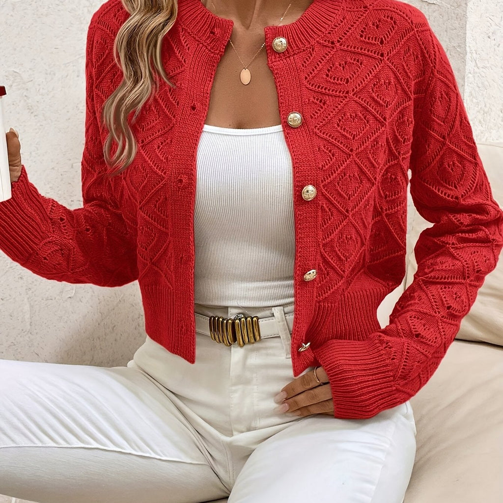 Martine - Gilet Élegant en Tricot avec Boutons