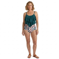 Maillot de Bain Tankini avec Haut à Volants et Bas Taille Haute