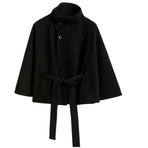 Manteau à col haut et ceinture pour femme | Hiver