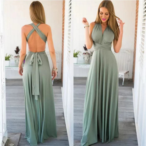 Robe à bretelles réglables pour femme | Maxi