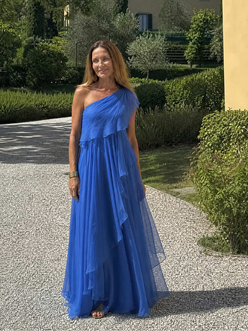 Parietta | Robe maxi élégante avec décolleté asymétrique