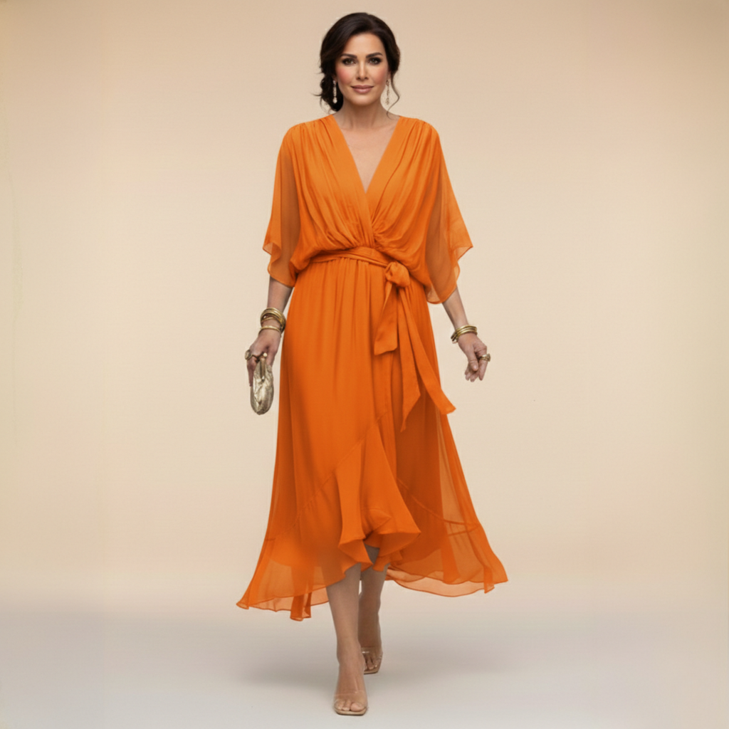 Sarah | Robe Chiffon V-Cou Sandra