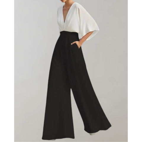 Combinaison ajustée et fluide pour femme | Chic