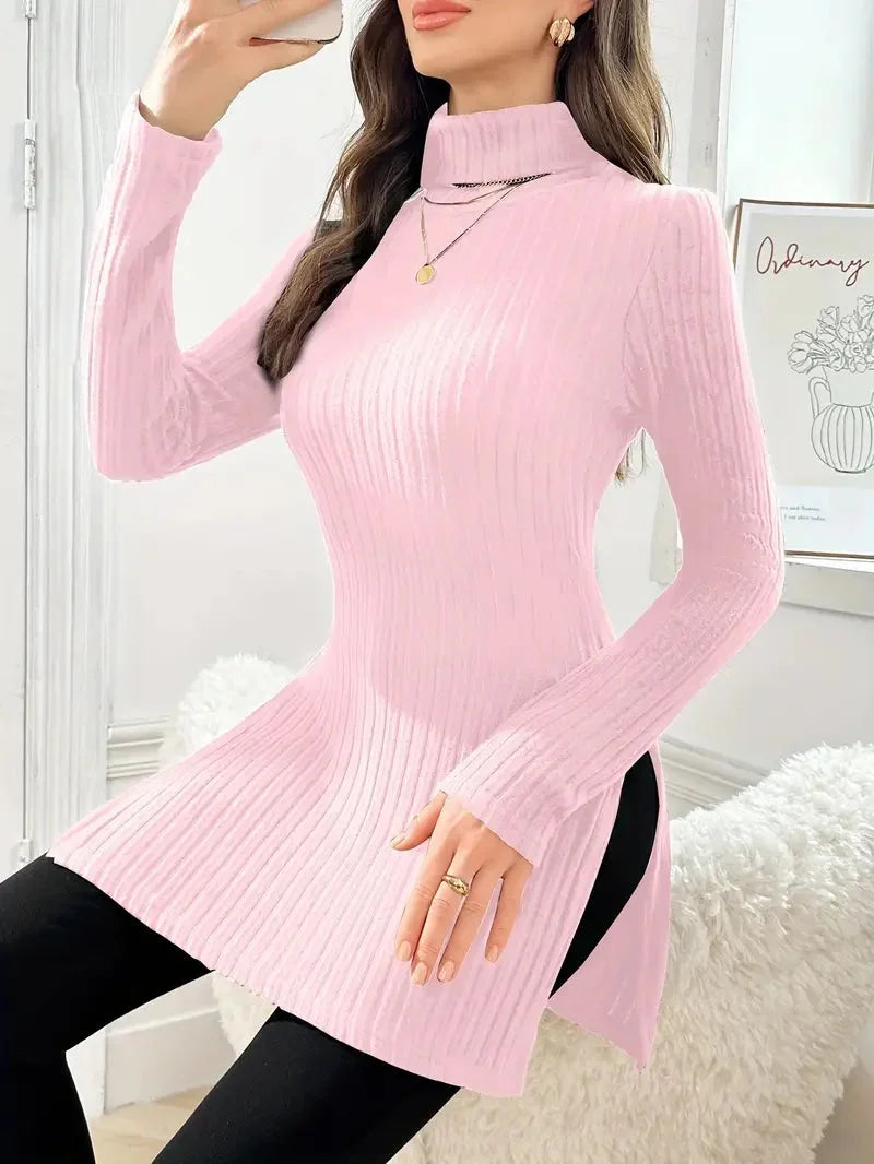 Diana | Pull à col roulé confortable et polyvalent à coupe slim