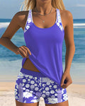 Maillot de bain boxer imprimé à débardeur
