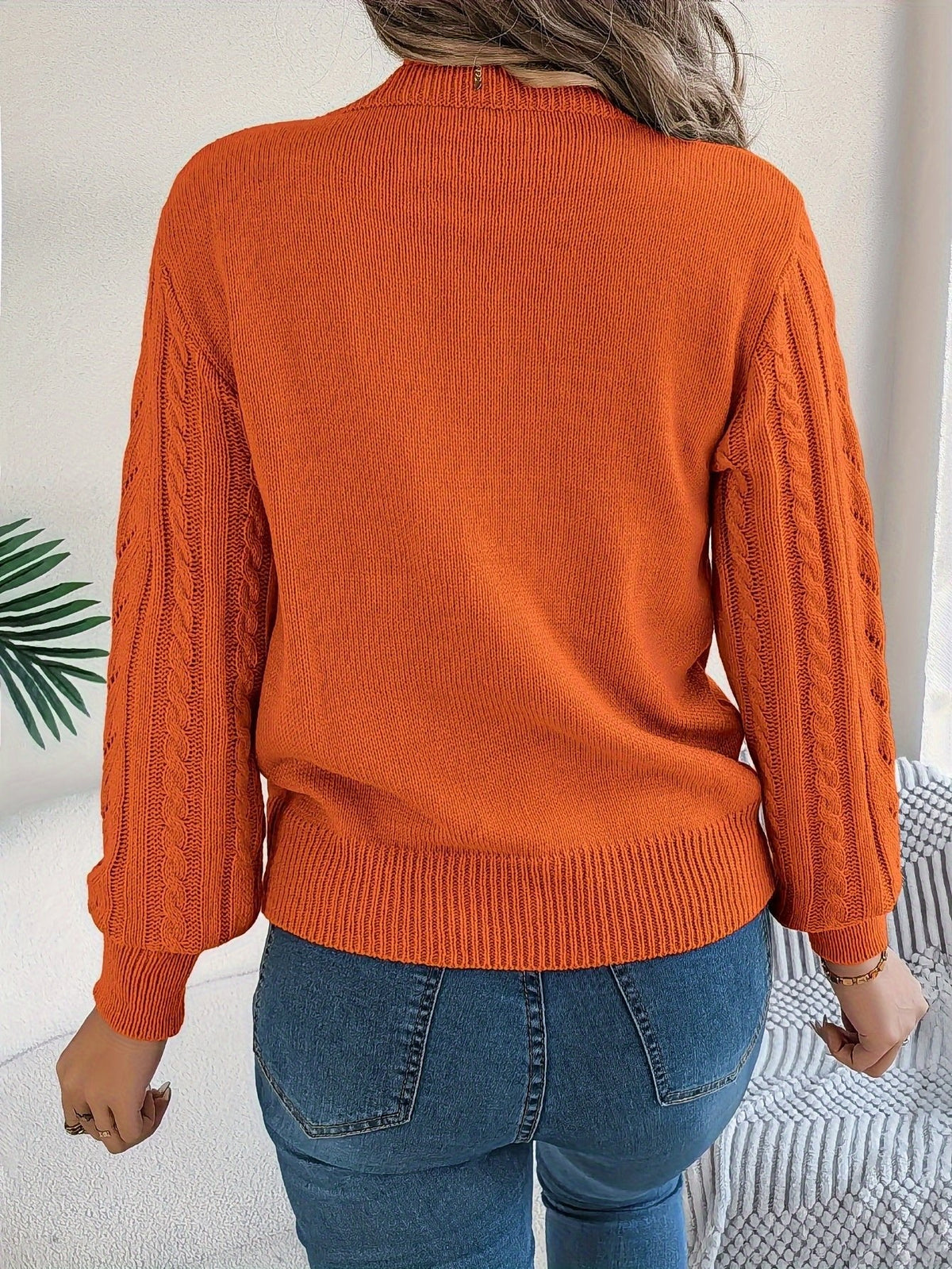 Laura | Pull en tricot à torsades classique et douillet avec col rond