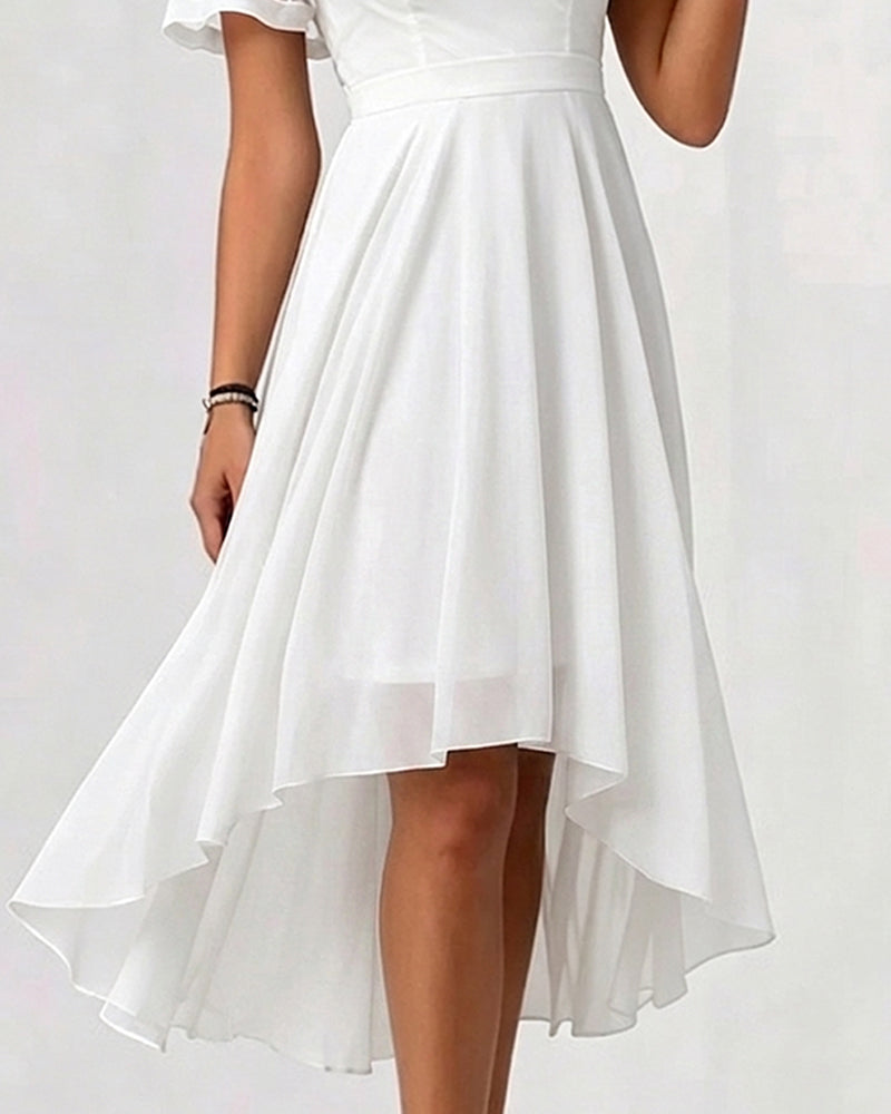 Calissa | Robe de soirée féminine avec ourlet asymétrique