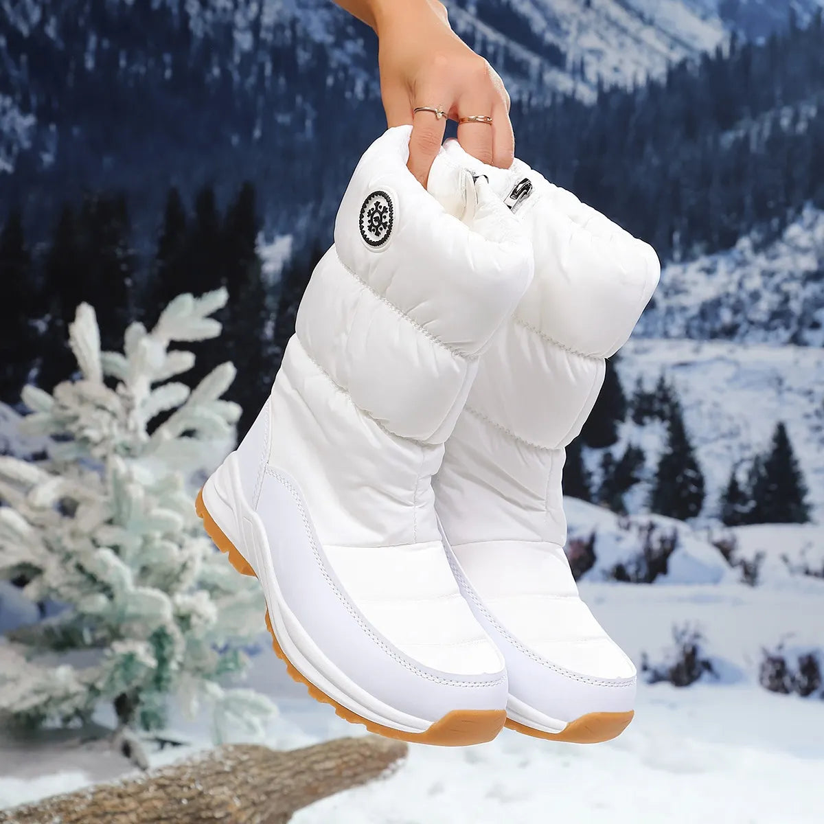 Snavie | Bottes d'hiver pour femmes à tige mi-haute