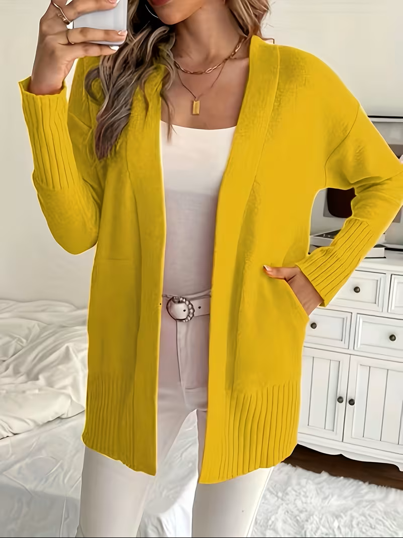 Ellen - Gilet Oversize Élégant en Côtelé
