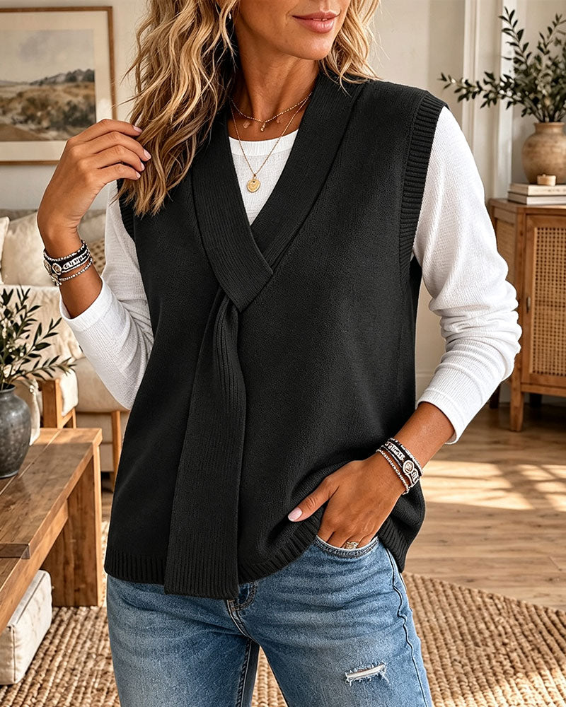 Gilet Sans Manches Col V Pull
