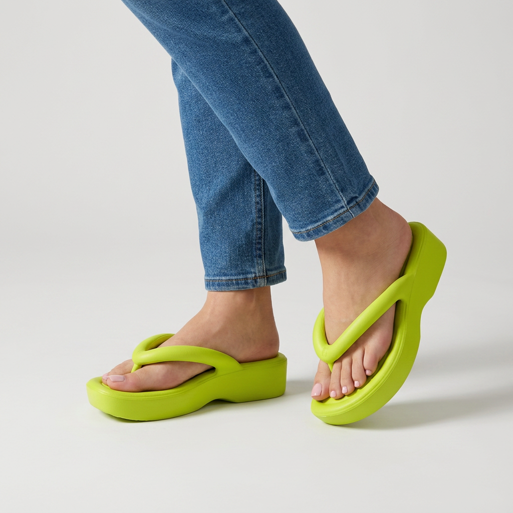 Etheal | Tongs confortables avec semelle compensée