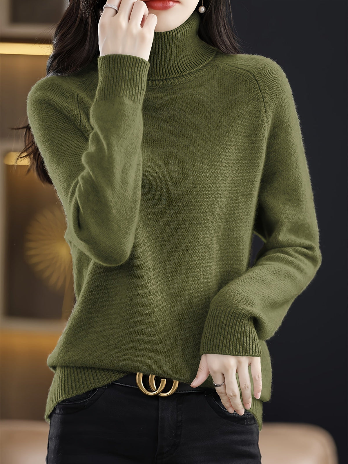 PULL COL ROLÉ POUR FEMMES