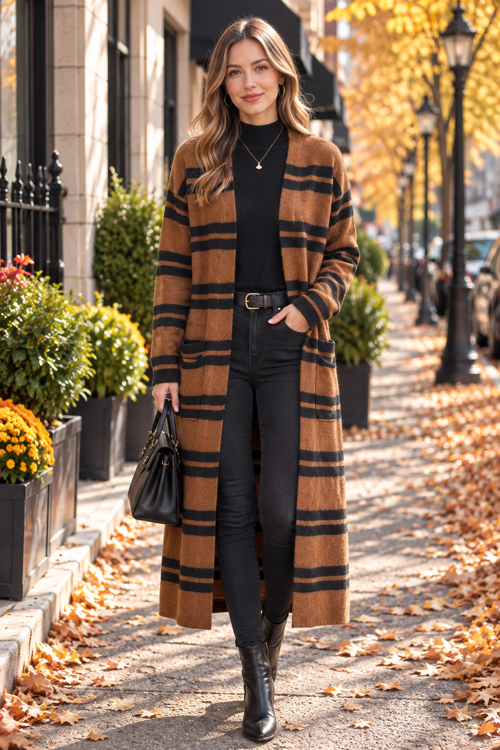 Cardigan Rayé Quotidien