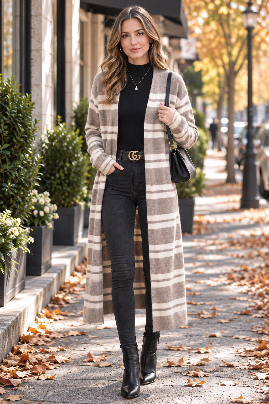 Cardigan Rayé Quotidien