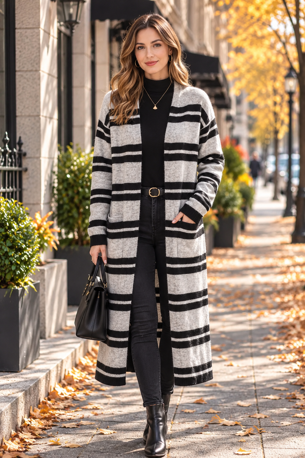 Cardigan Rayé Quotidien