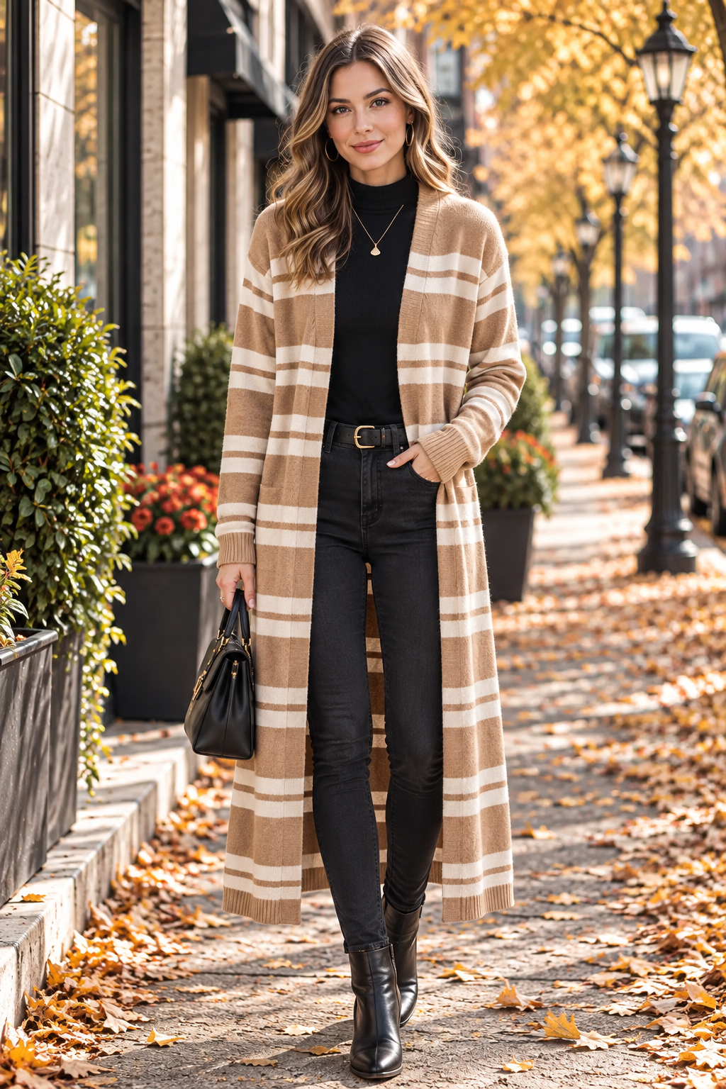 Cardigan Rayé Quotidien
