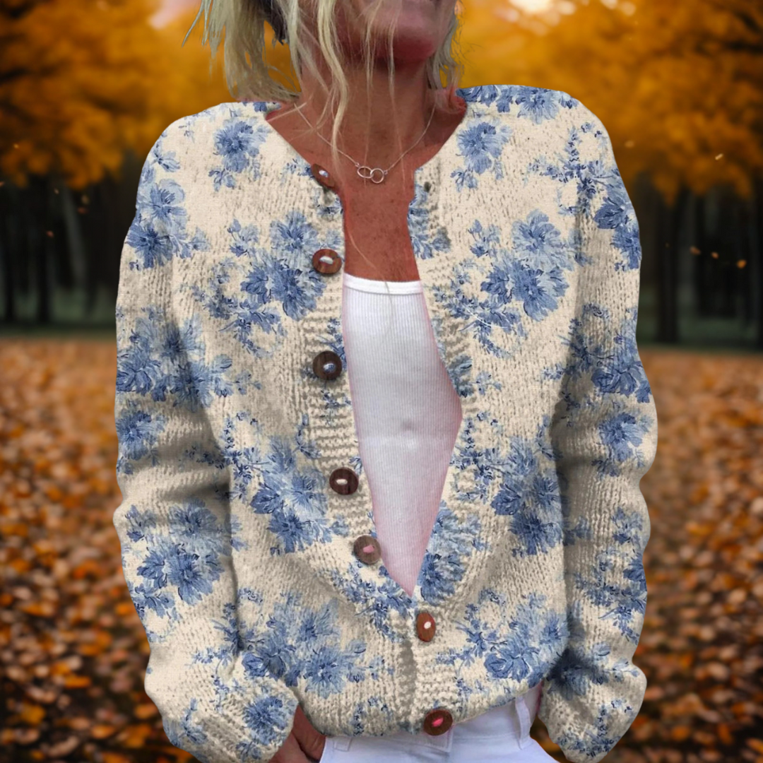 Lianne | Gilet avec Art Floral