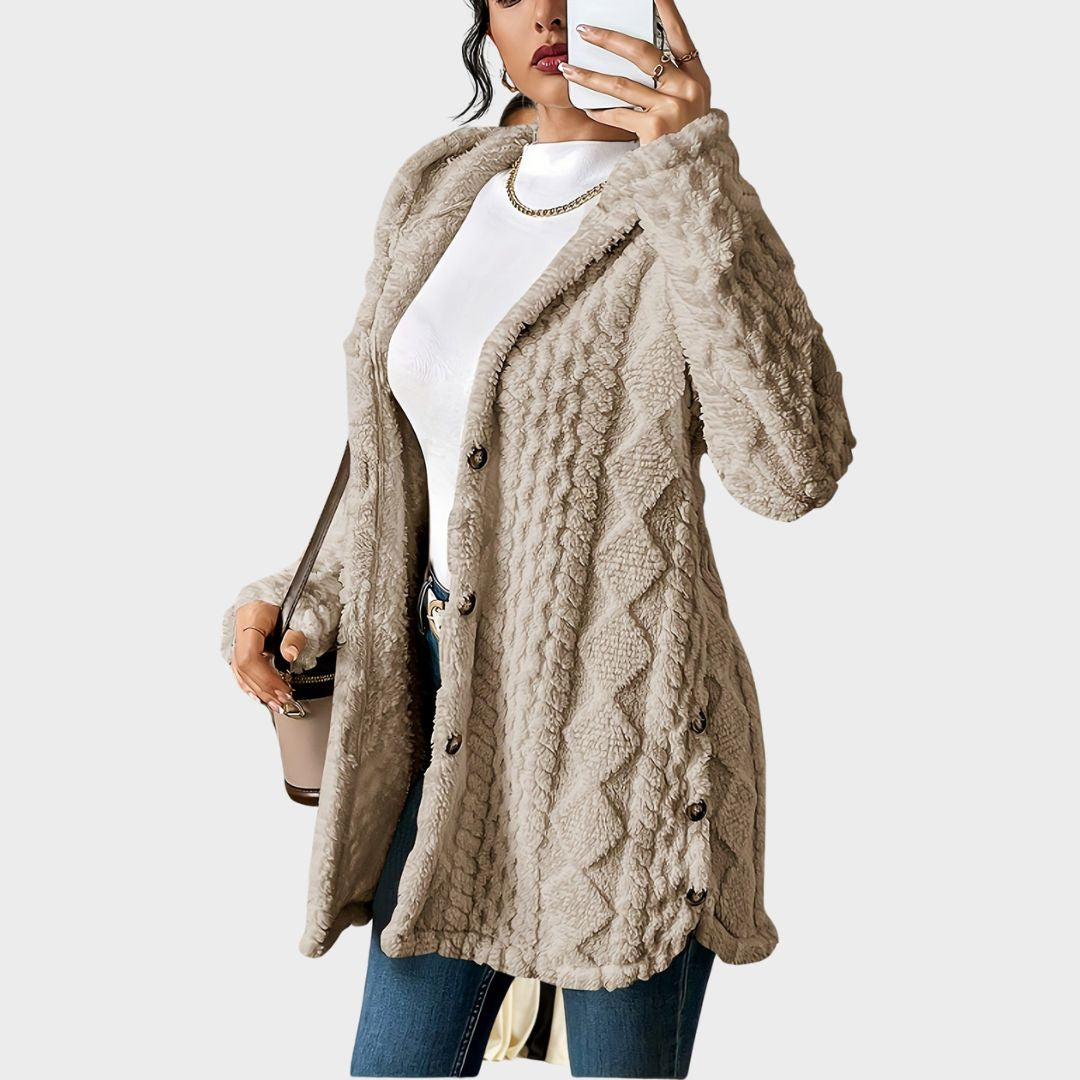 Mia | Veste en peluche décontractée et confortable avec capuche