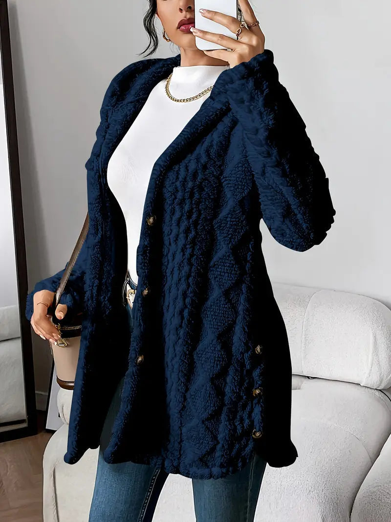 Mia | Veste en peluche décontractée et confortable avec capuche