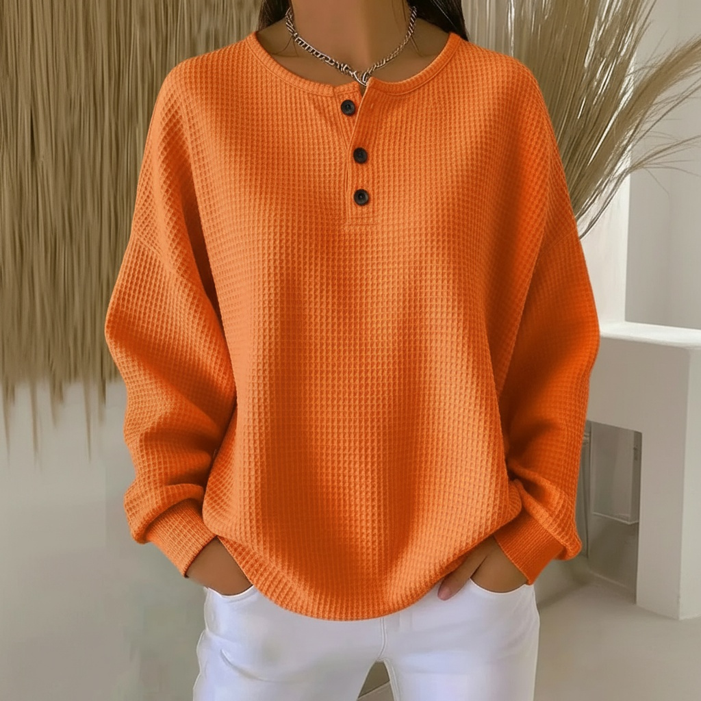 Emilia | Pull en Tricot Waffle Doux et Confortable pour Femmes