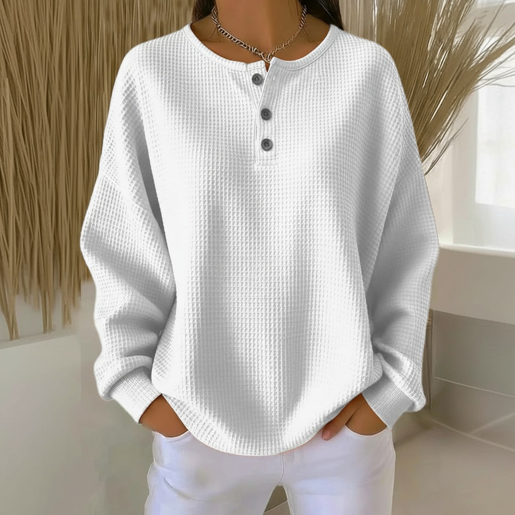 Emilia | Pull en Tricot Waffle Doux et Confortable pour Femmes