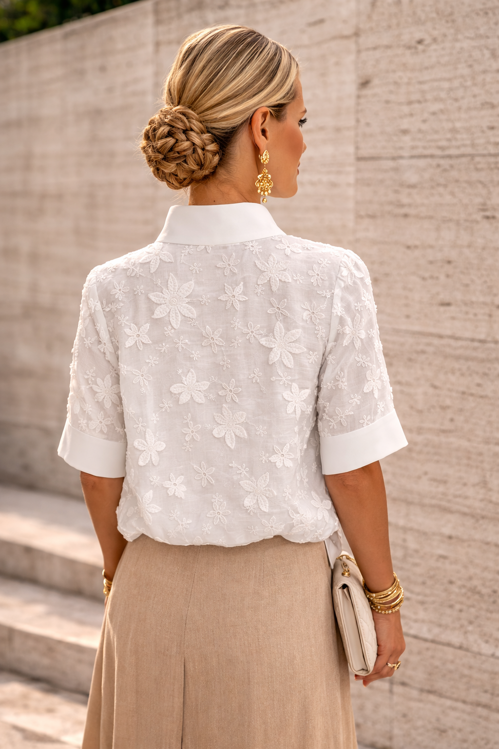 LuxeBliss | Blouse captivante avec broderie élégante