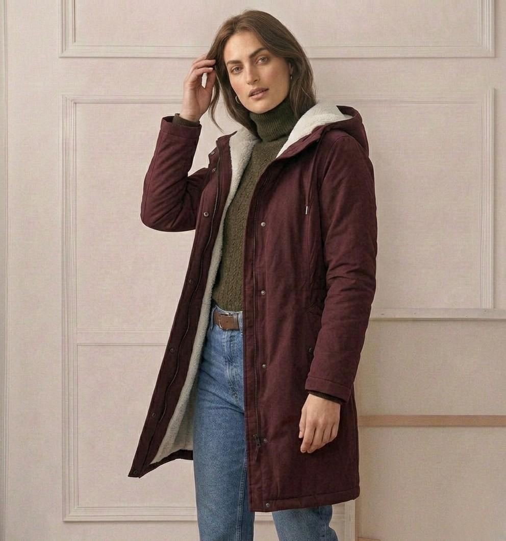 PARKA D'HIVER AVEC DOUBLURE EN POLAIRE POUR FEMMES