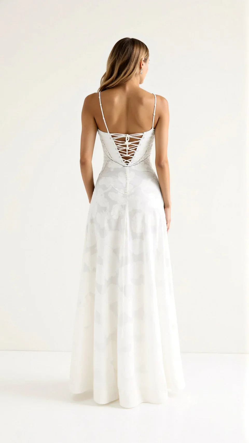 Robe Maxi de Mariage pour Invité Annabelle en Dentelle