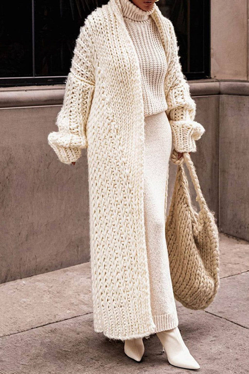 Martina | Veste longue en tricot élégante et épaisse