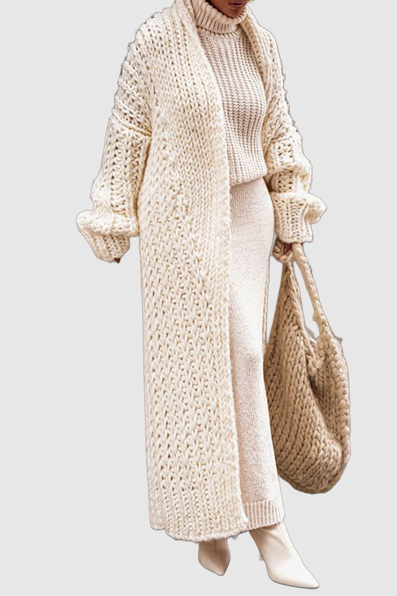 Martina | Veste longue en tricot élégante et épaisse