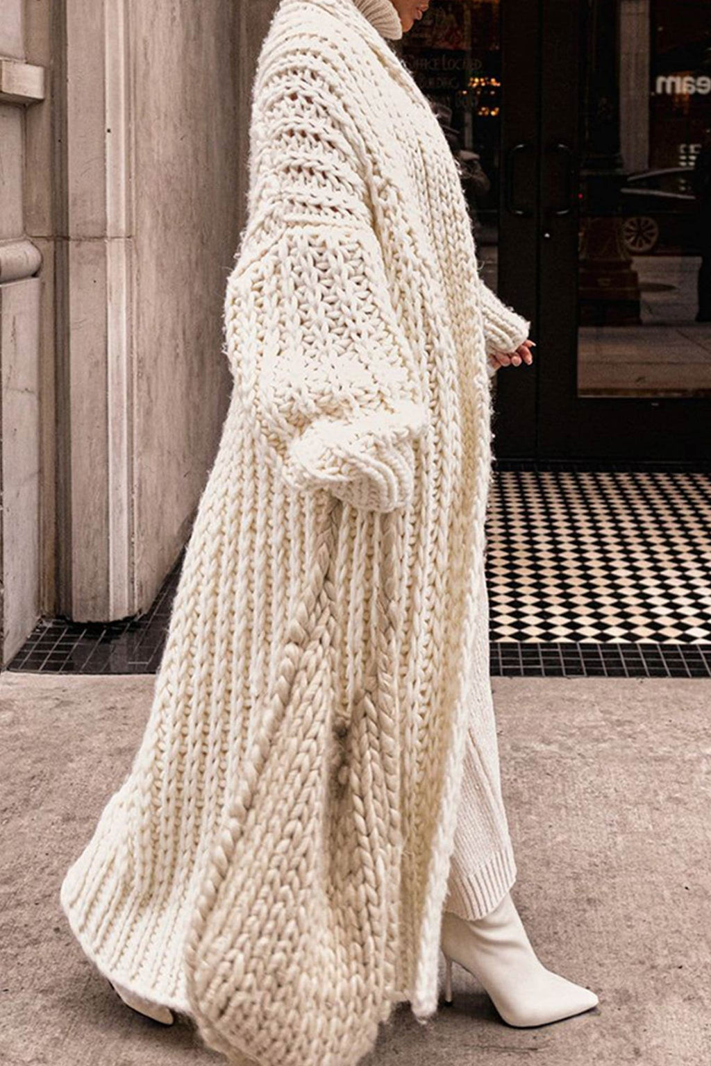 Martina | Veste longue en tricot élégante et épaisse