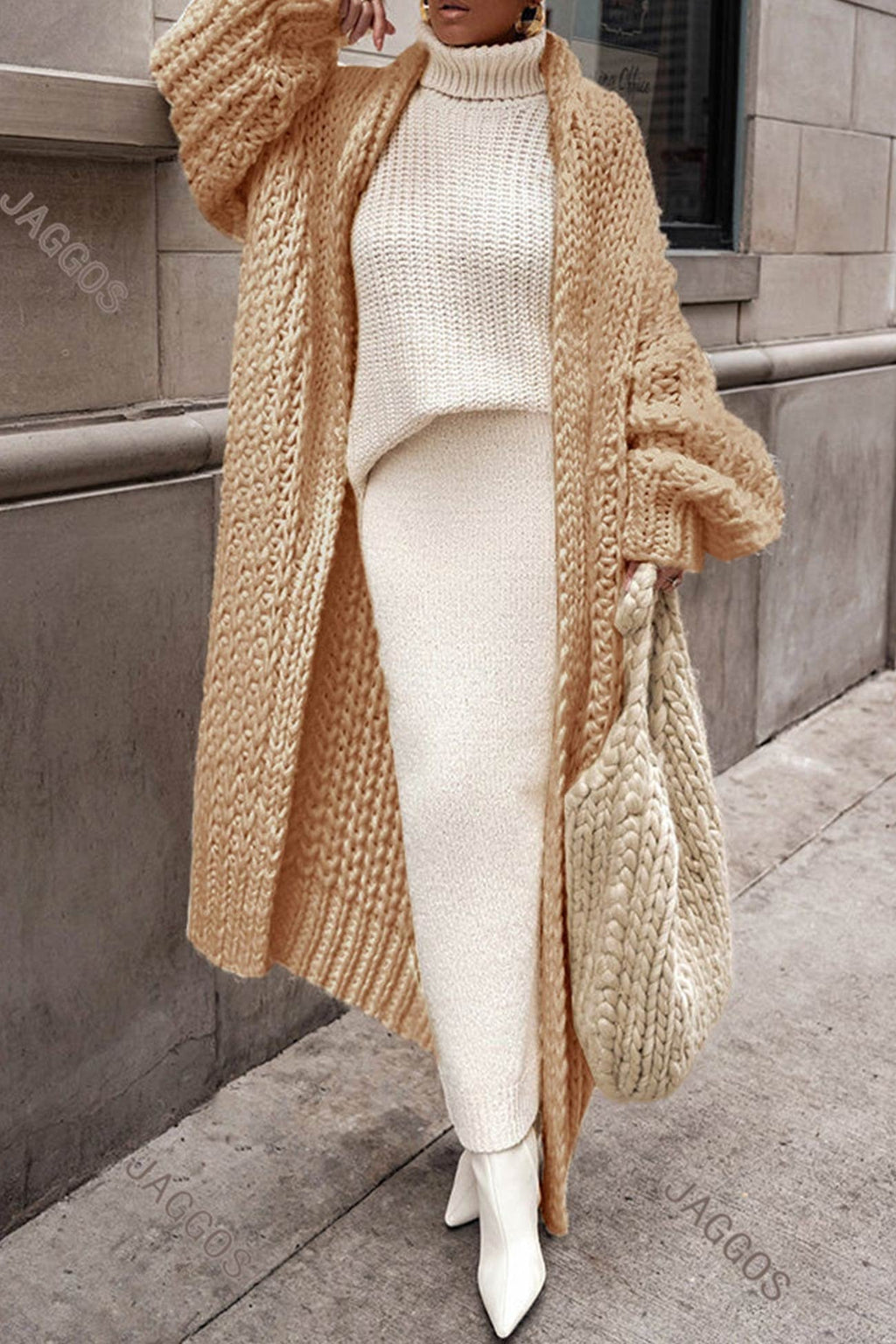 Martina | Veste longue en tricot élégante et épaisse