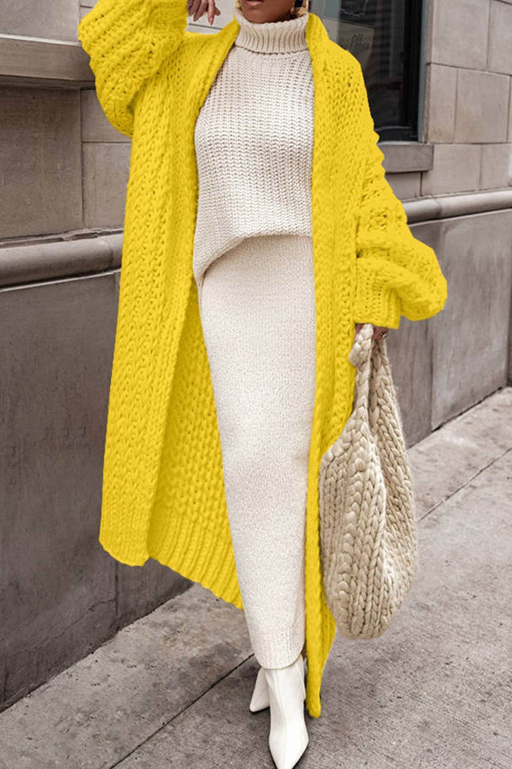 Martina | Veste longue en tricot élégante et épaisse