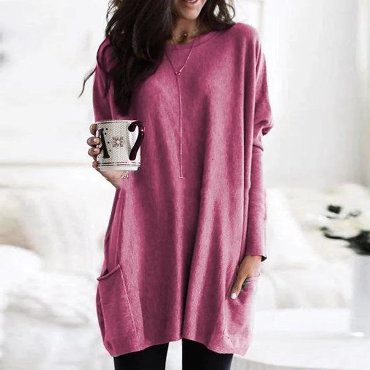 Jessika | Tunique Pull Oversize Décontracté pour Femmes avec Poches
