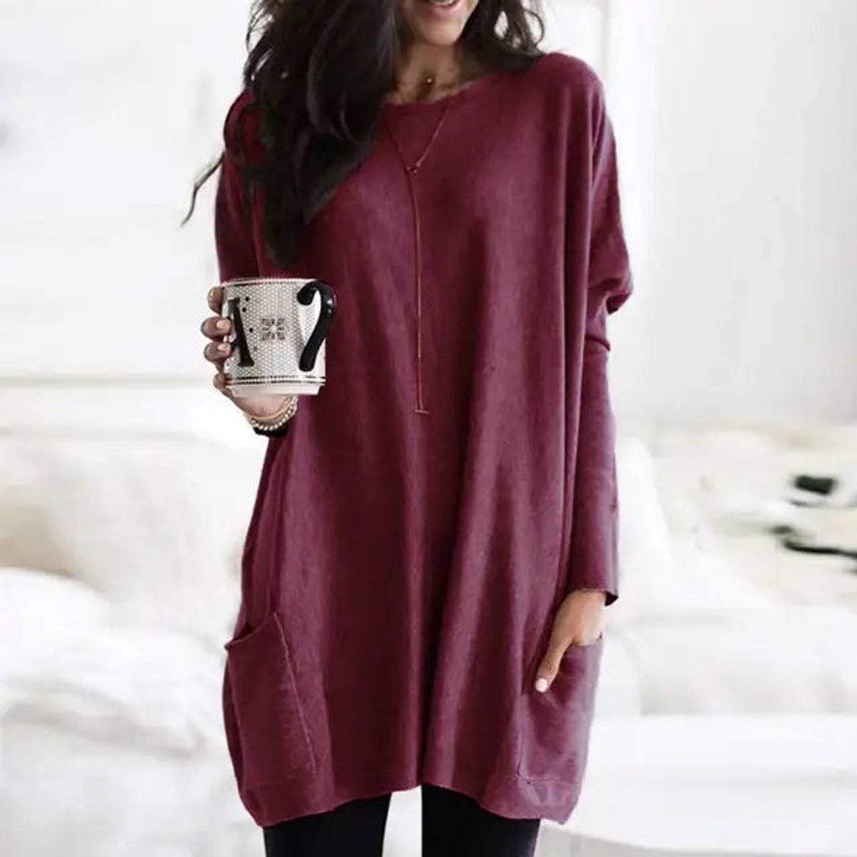 Jessika | Tunique Pull Oversize Décontracté pour Femmes avec Poches