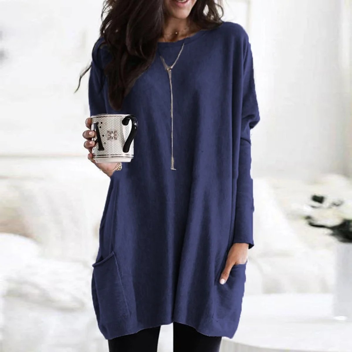 Jessika | Tunique Pull Oversize Décontracté pour Femmes avec Poches