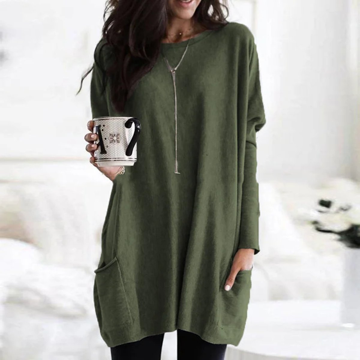 Jessika | Tunique Pull Oversize Décontracté pour Femmes avec Poches