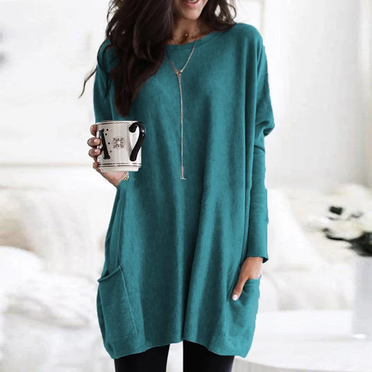 Jessika | Tunique Pull Oversize Décontracté pour Femmes avec Poches