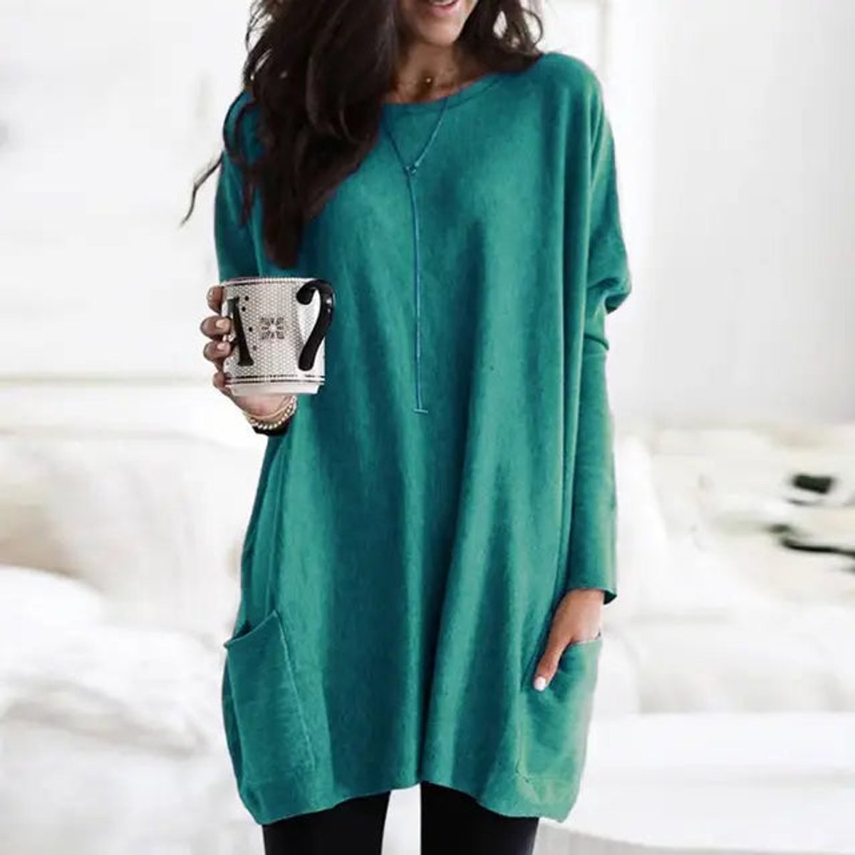 Jessika | Tunique Pull Oversize Décontracté pour Femmes avec Poches