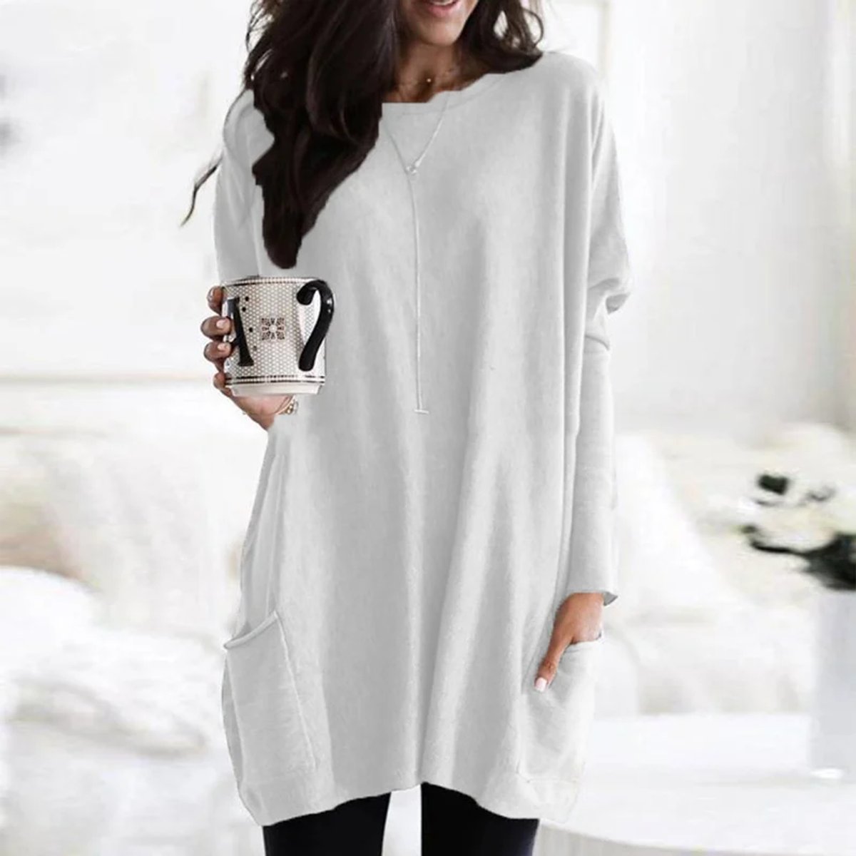 Jessika | Tunique Pull Oversize Décontracté pour Femmes avec Poches