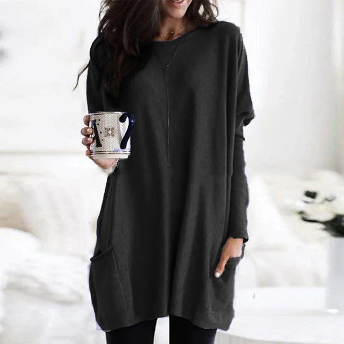 Jessika | Tunique Pull Oversize Décontracté pour Femmes avec Poches