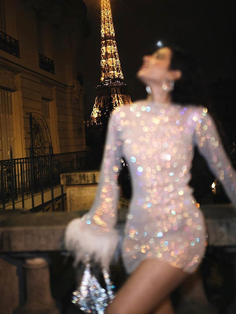 Rêve Éblouissant avec Détails en Plumes