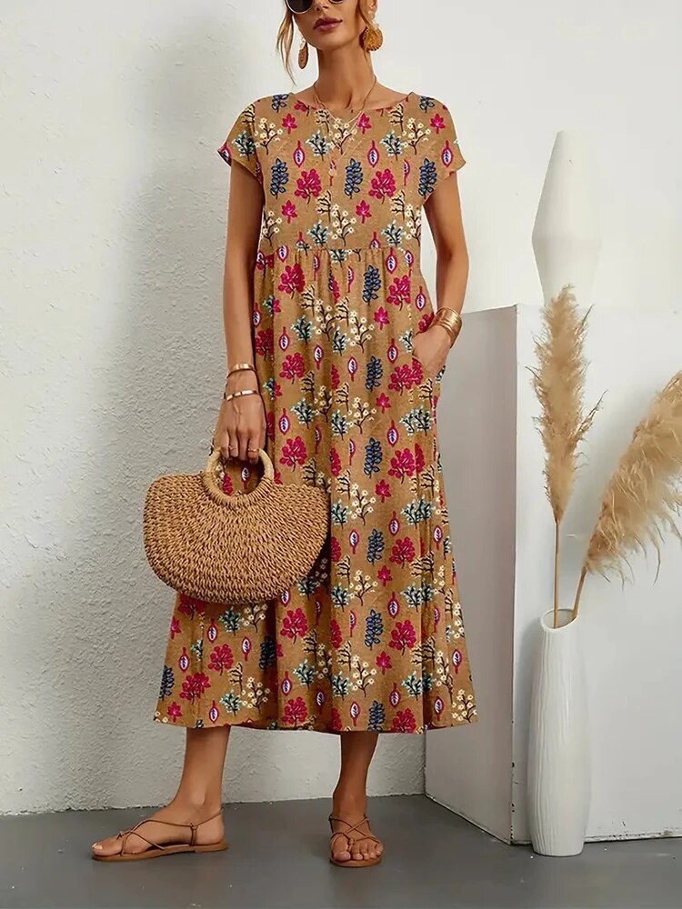 Robe A-Ligne Florale pour un Style Élégant