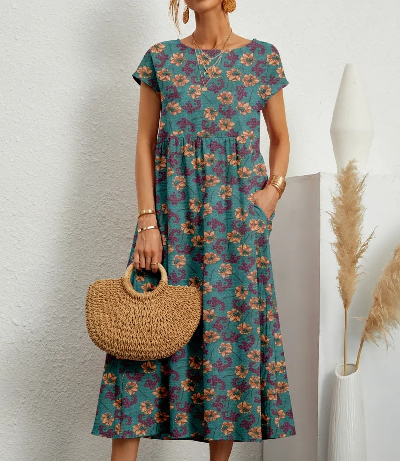 Robe A-Ligne Florale pour un Style Élégant