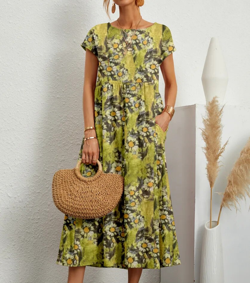 Robe A-Ligne Florale pour un Style Élégant