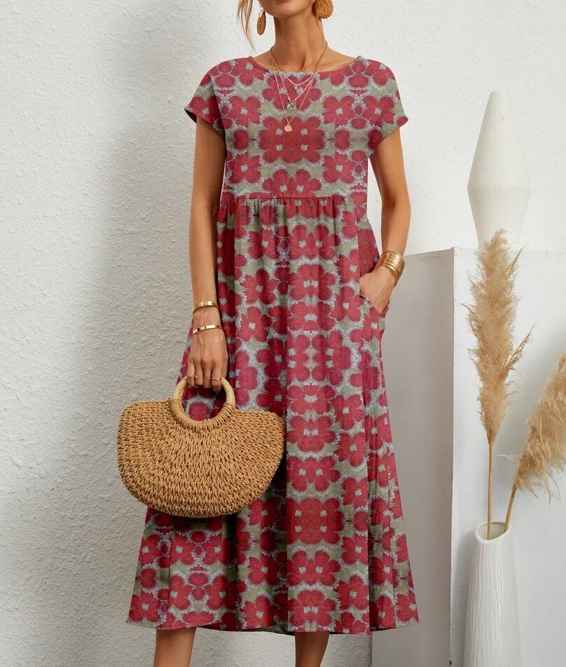 Robe A-Ligne Florale pour un Style Élégant